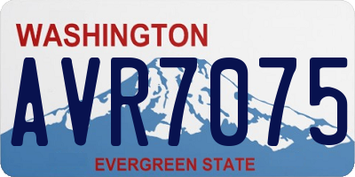 WA license plate AVR7075