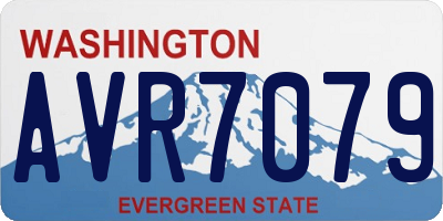 WA license plate AVR7079
