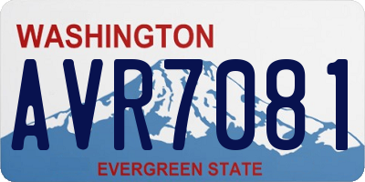 WA license plate AVR7081