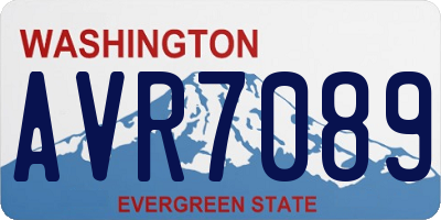 WA license plate AVR7089