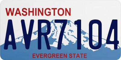 WA license plate AVR7104
