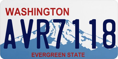 WA license plate AVR7118