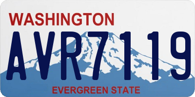 WA license plate AVR7119