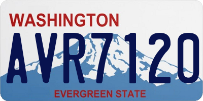 WA license plate AVR7120