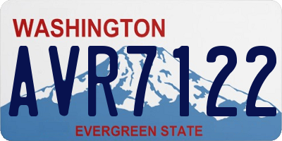 WA license plate AVR7122