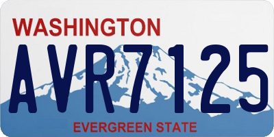 WA license plate AVR7125