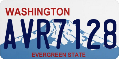 WA license plate AVR7128