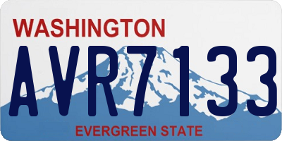 WA license plate AVR7133