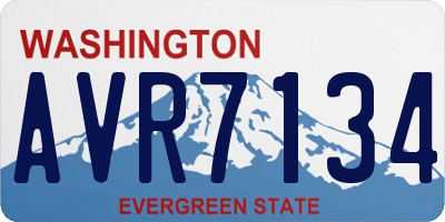 WA license plate AVR7134