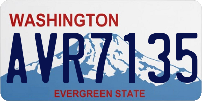 WA license plate AVR7135
