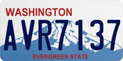 WA license plate AVR7137