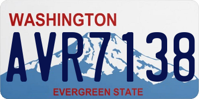 WA license plate AVR7138