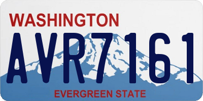 WA license plate AVR7161