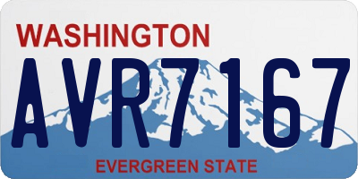 WA license plate AVR7167