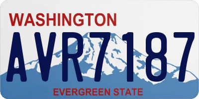 WA license plate AVR7187