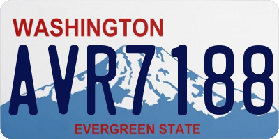 WA license plate AVR7188
