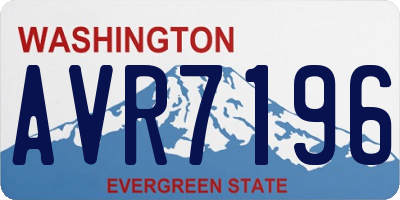 WA license plate AVR7196