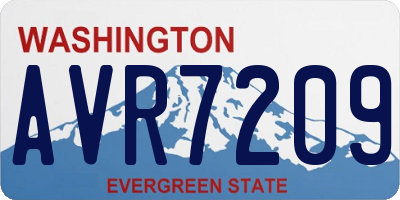 WA license plate AVR7209