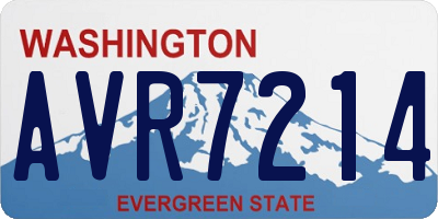 WA license plate AVR7214