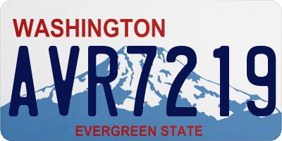 WA license plate AVR7219