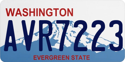 WA license plate AVR7223