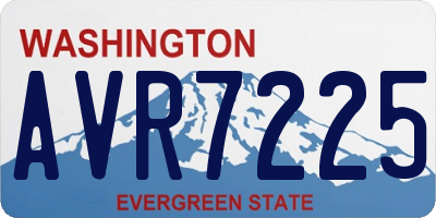WA license plate AVR7225