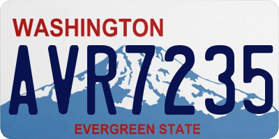 WA license plate AVR7235