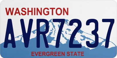 WA license plate AVR7237