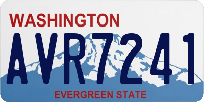 WA license plate AVR7241
