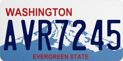 WA license plate AVR7245
