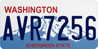 WA license plate AVR7256