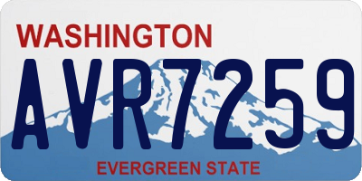 WA license plate AVR7259