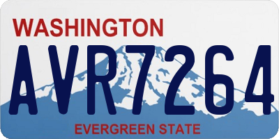 WA license plate AVR7264