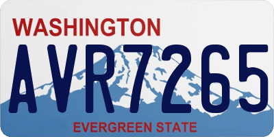WA license plate AVR7265