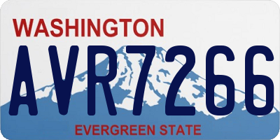 WA license plate AVR7266