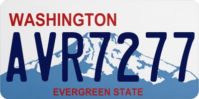 WA license plate AVR7277