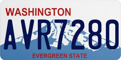 WA license plate AVR7280