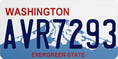 WA license plate AVR7293
