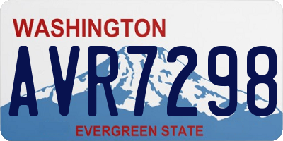 WA license plate AVR7298