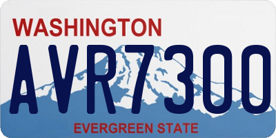 WA license plate AVR7300