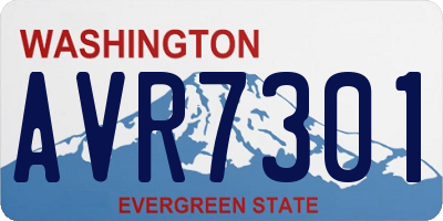 WA license plate AVR7301