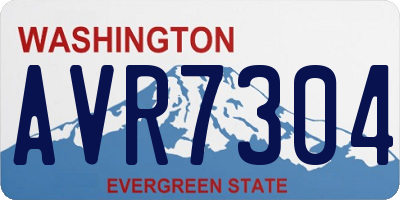 WA license plate AVR7304