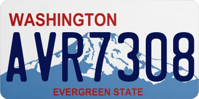 WA license plate AVR7308
