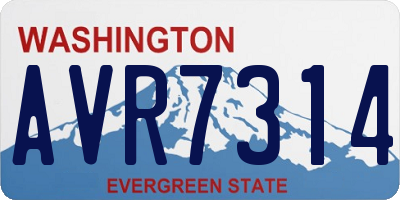 WA license plate AVR7314