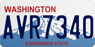 WA license plate AVR7340
