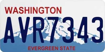WA license plate AVR7343