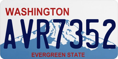 WA license plate AVR7352