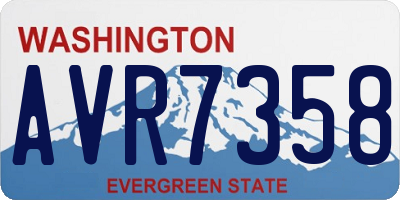 WA license plate AVR7358