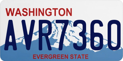 WA license plate AVR7360