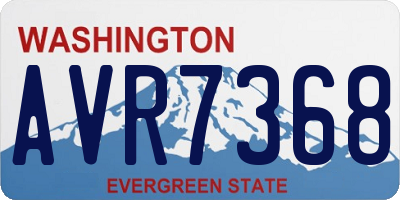 WA license plate AVR7368